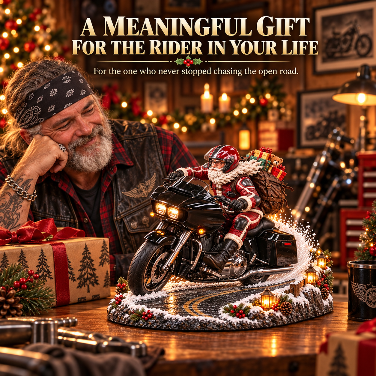 Christmas motorcycle keepsake gift for rider