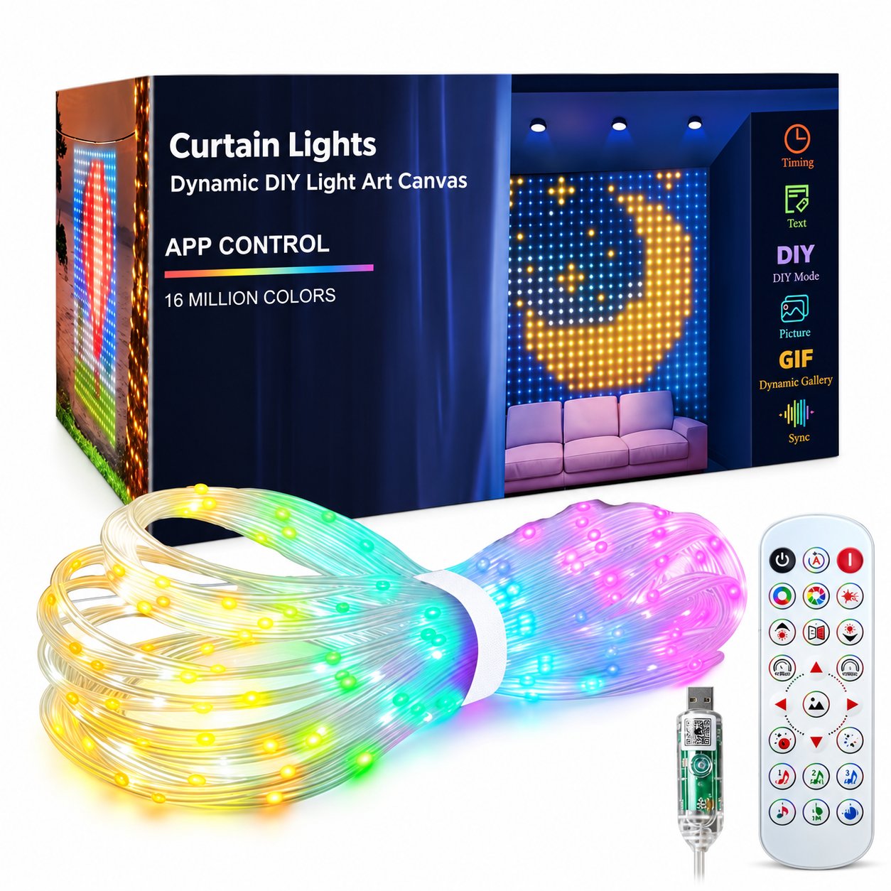 Smart 400 LED Curtain Light Display