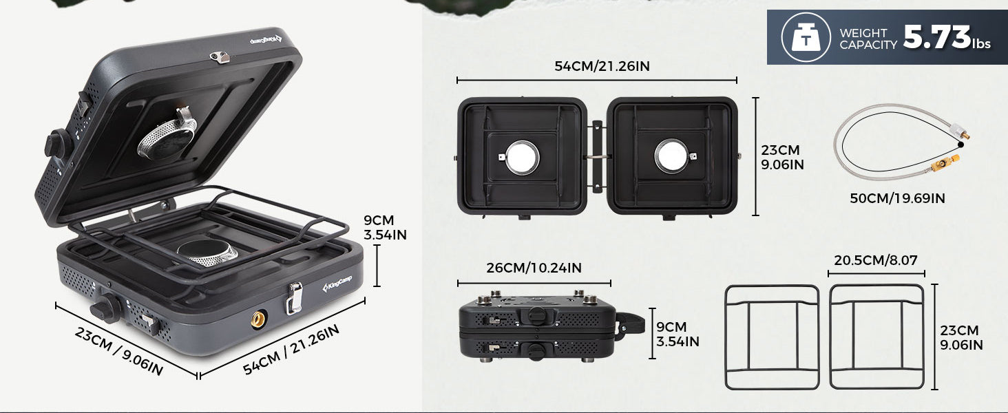 KingCamp Portable 2-Burner Camping Stove