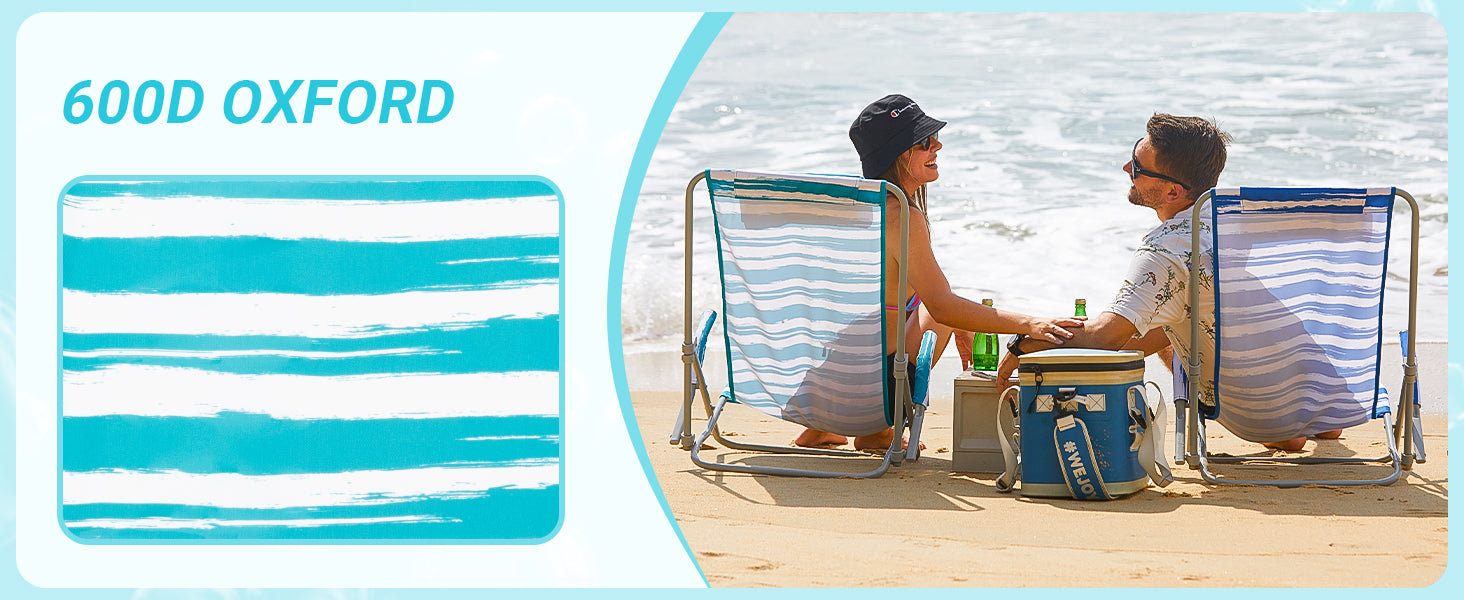WEJOY High Back Beach Chair With Padded Headrest
