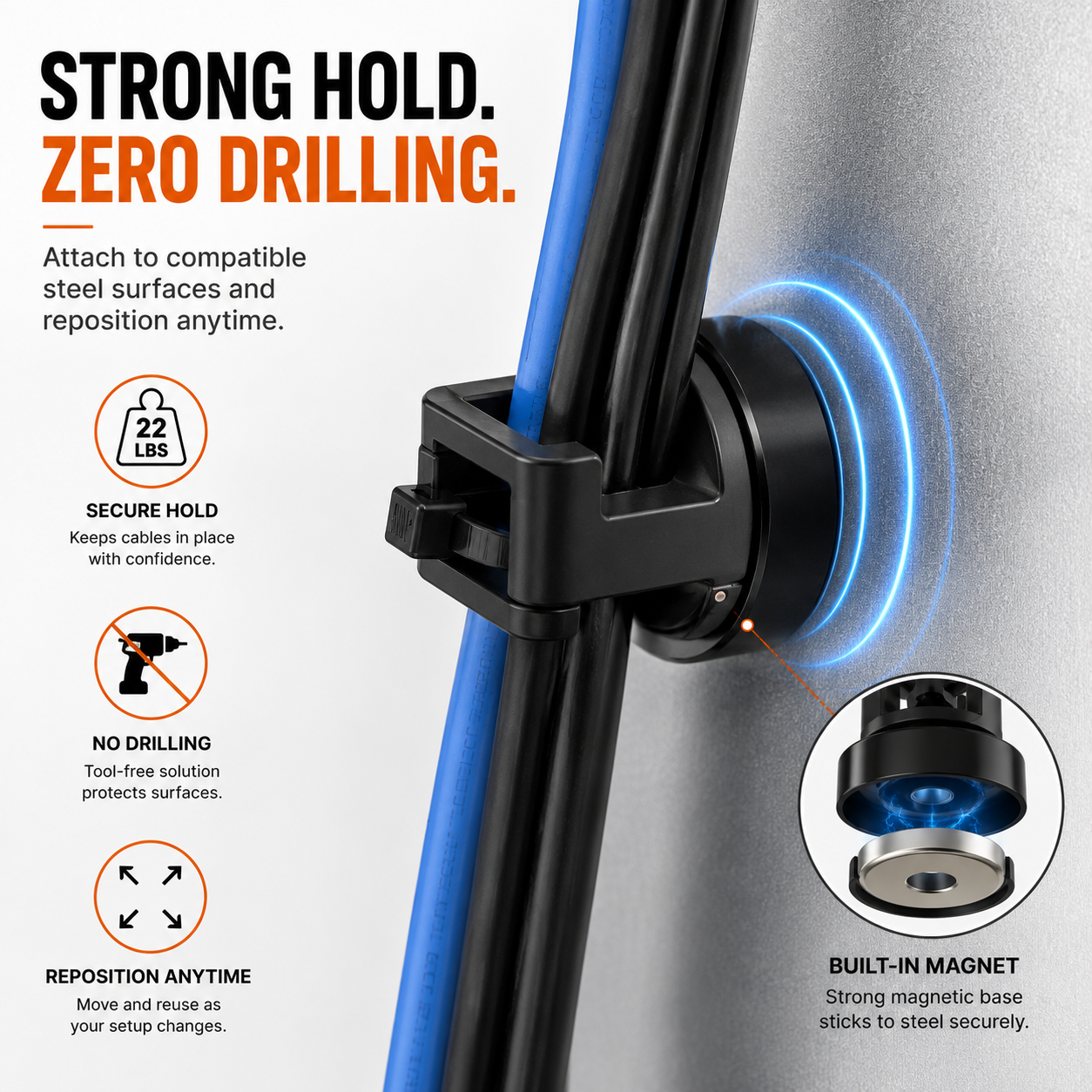 Secure cable mount attachment