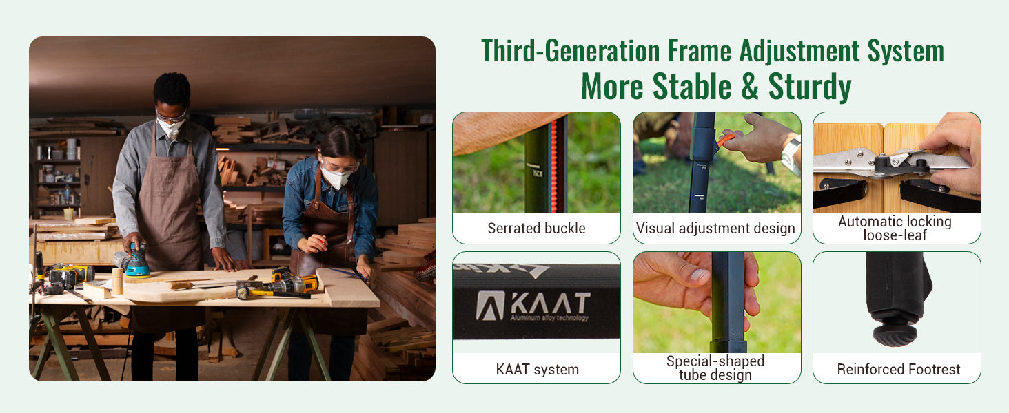 KingCamp BAMBOO P8060 Folding Bamboo Table