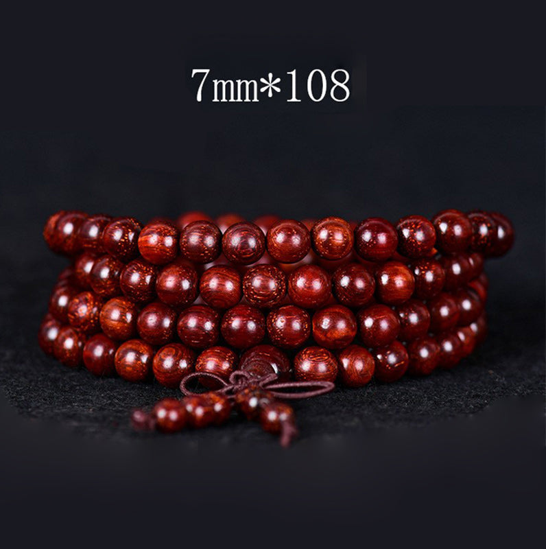 Tibetan Small Leaf Red Sandalwood Balance Bracelet 