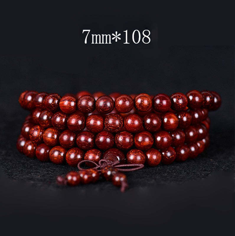 Tibetan Small Leaf Red Sandalwood Balance Bracelet 