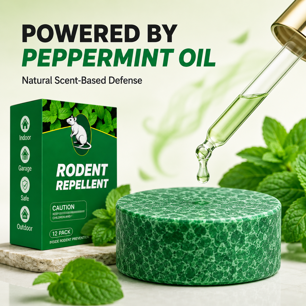 Peppermint oil rodent and pest repellent pucks 24 pack overview