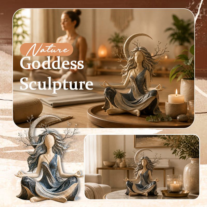 Serene Goddess of Nature sculpture tabletop decor overview