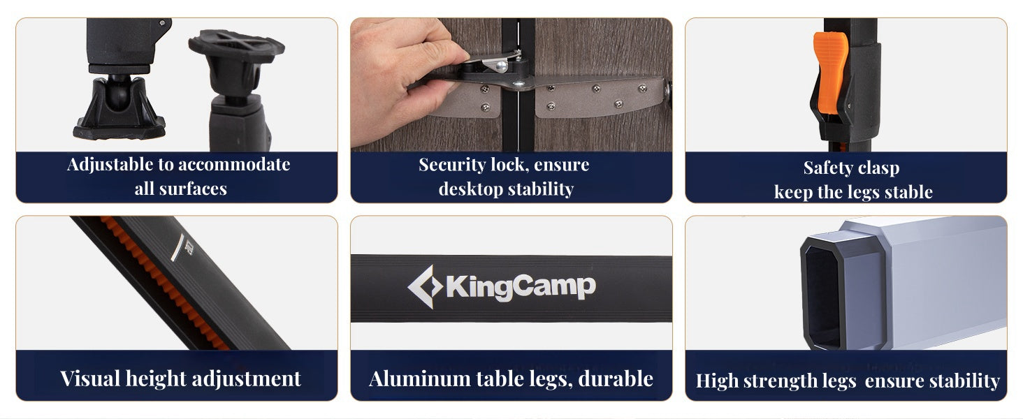 KingCamp GRANITE P8060 Folding Fiberglass Table