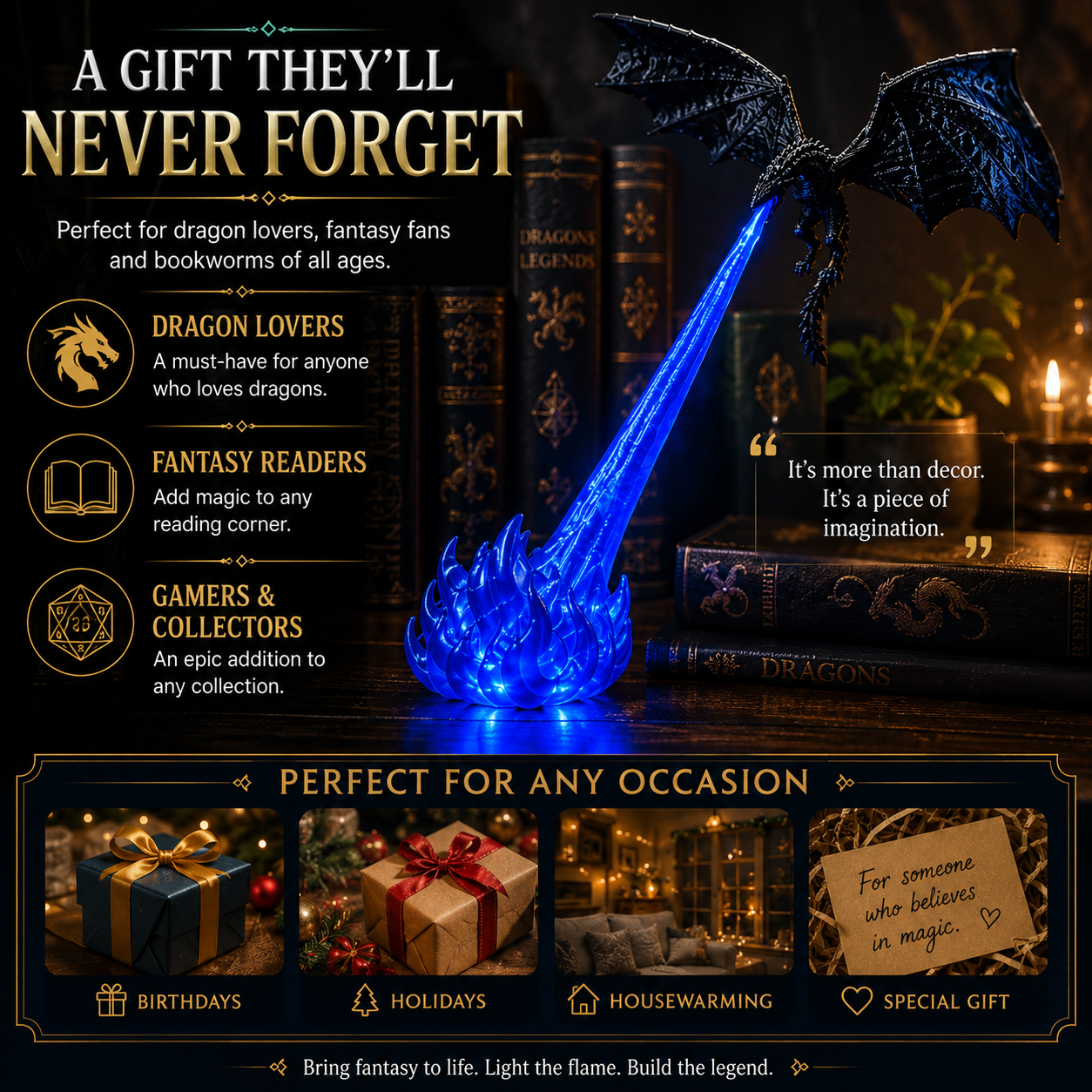 Dragon fantasy gift display