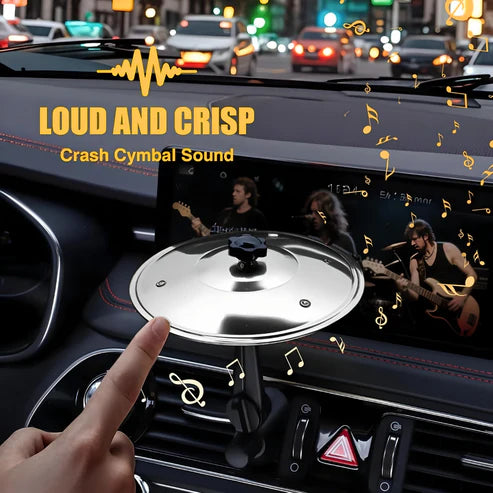 Mini metal car cymbal with crisp tapping sound