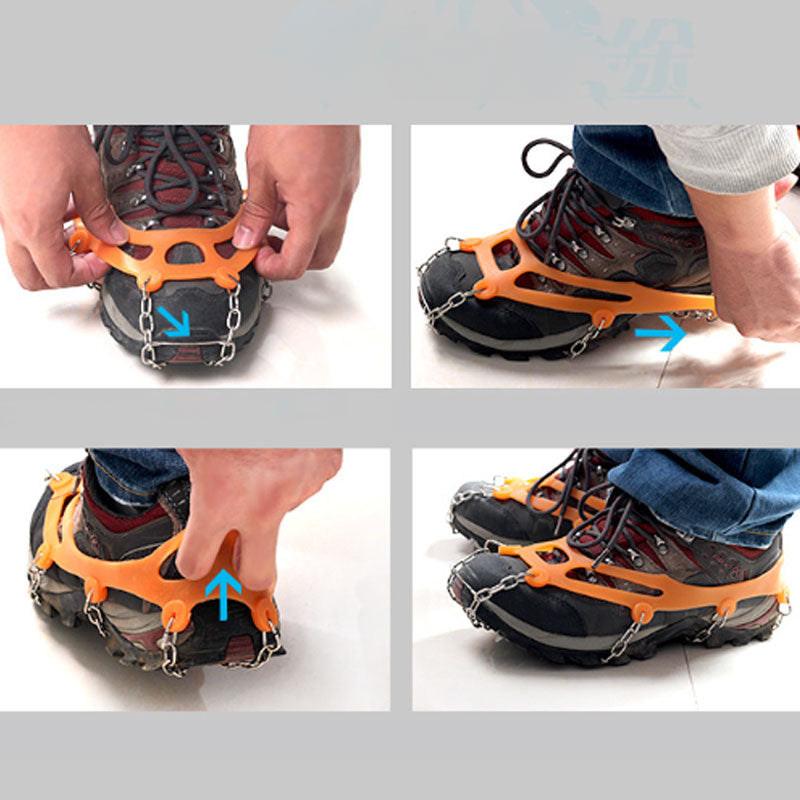 How to install outdoor anti-slip crampons