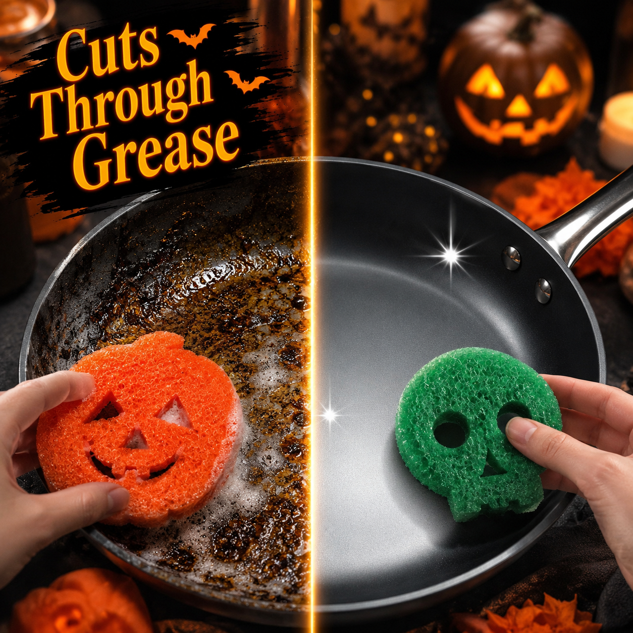 Halloween scrub sponges for dishes and cookware