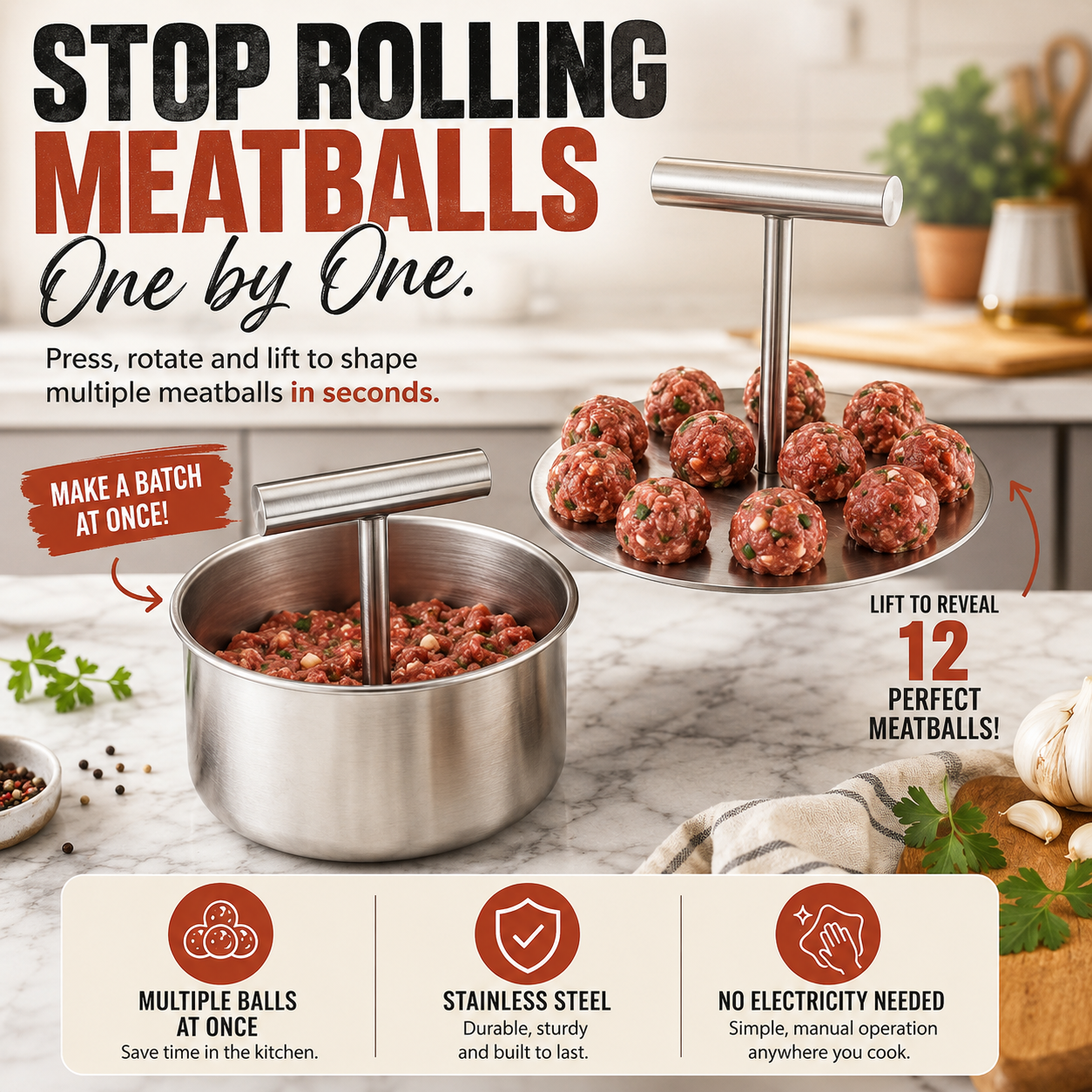 Stainless Steel Meatball Maker