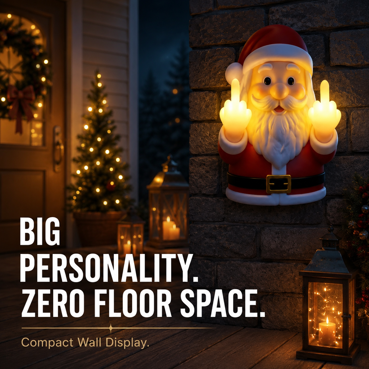 Cheeky Santa as a hilarious Christmas party centerpiece