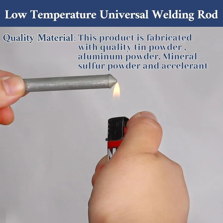Low-temperature solder rods material and repair bonding details