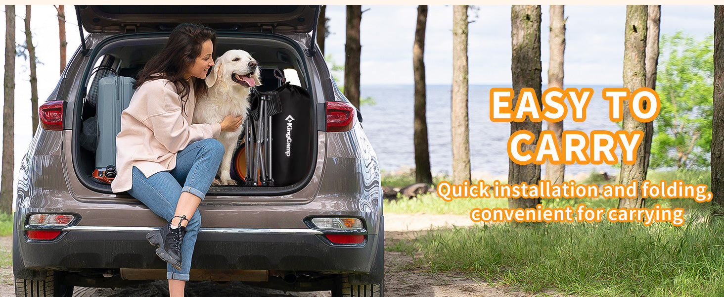 KingCamp 4 Height Adjustable Raised Dog Bowl