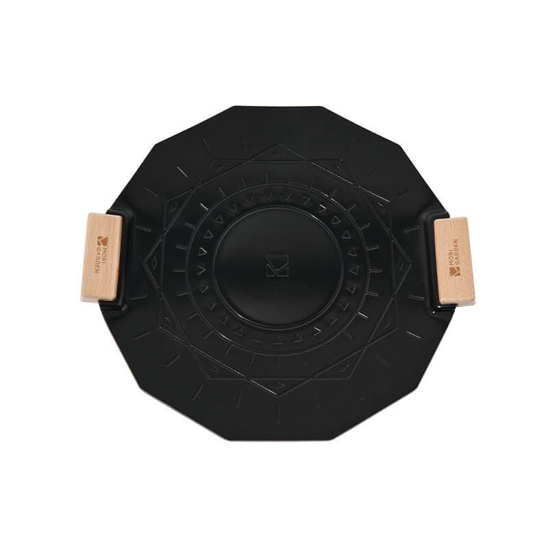 Banquet Polygon Non-Stick Grill Pan | Large All-Terrain Camping Griddle with Folding Handle