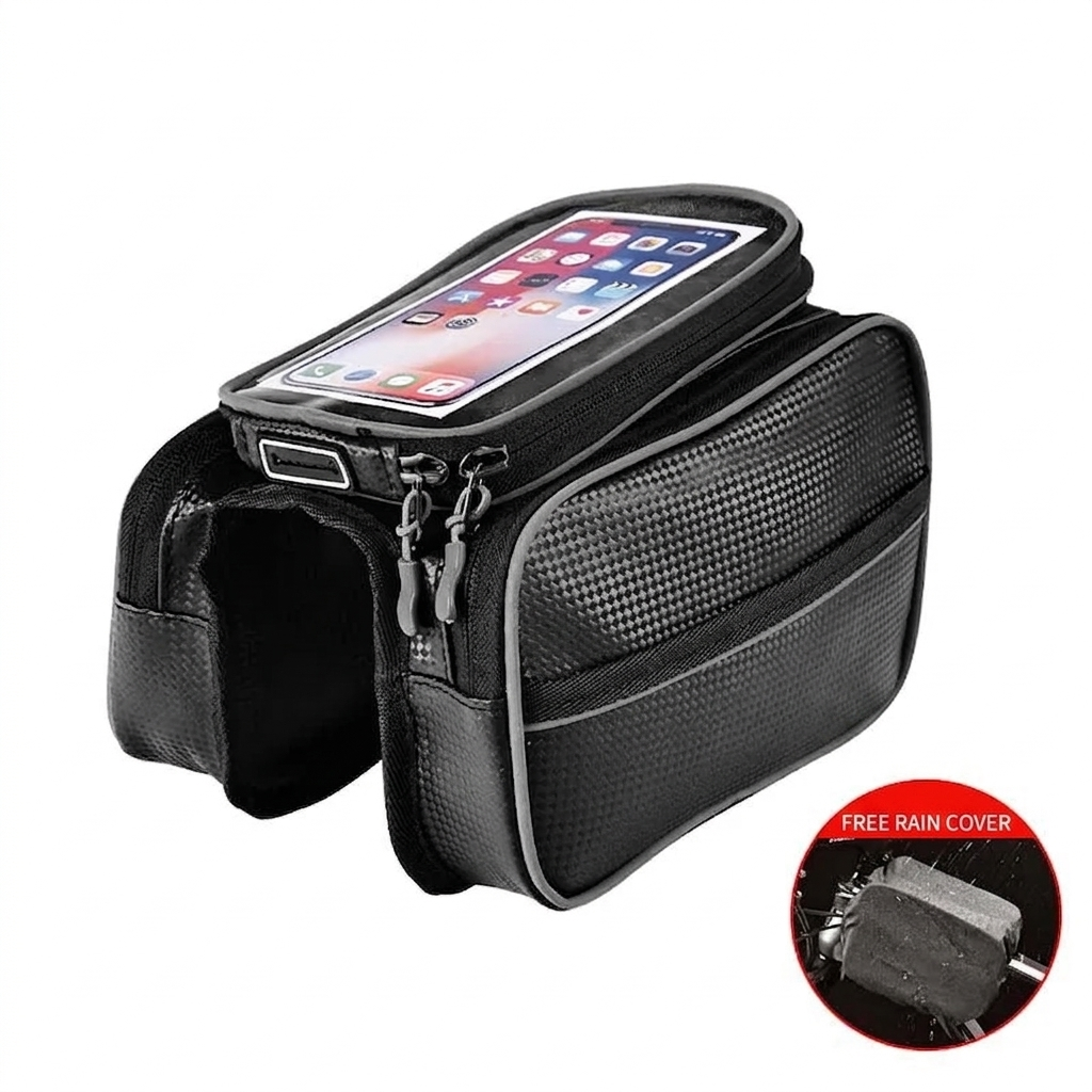 Large Capacity Rainproof Front Bag with Touch Screen Phone Holder