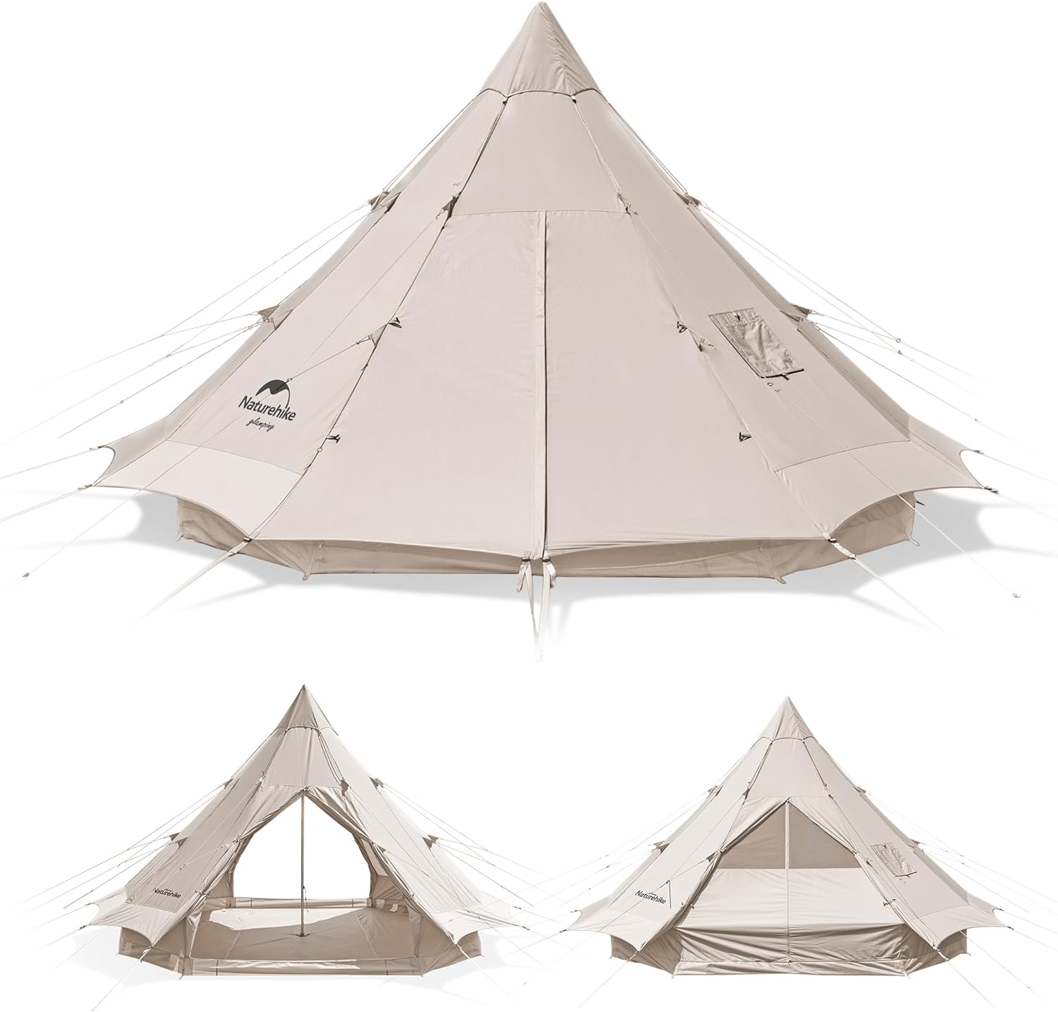 Naturehike Brighten 12.3 ネイチャーハイク ベルテント Brighten 12.3 4 Person Glamping Tent – Safe Haven Armor