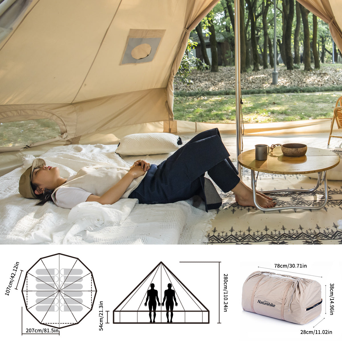 Brighten 12.3 4 Person Glamping Tent – Safe Haven Armor