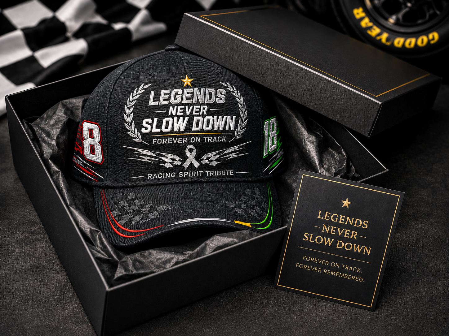 Racing tribute cap gift box