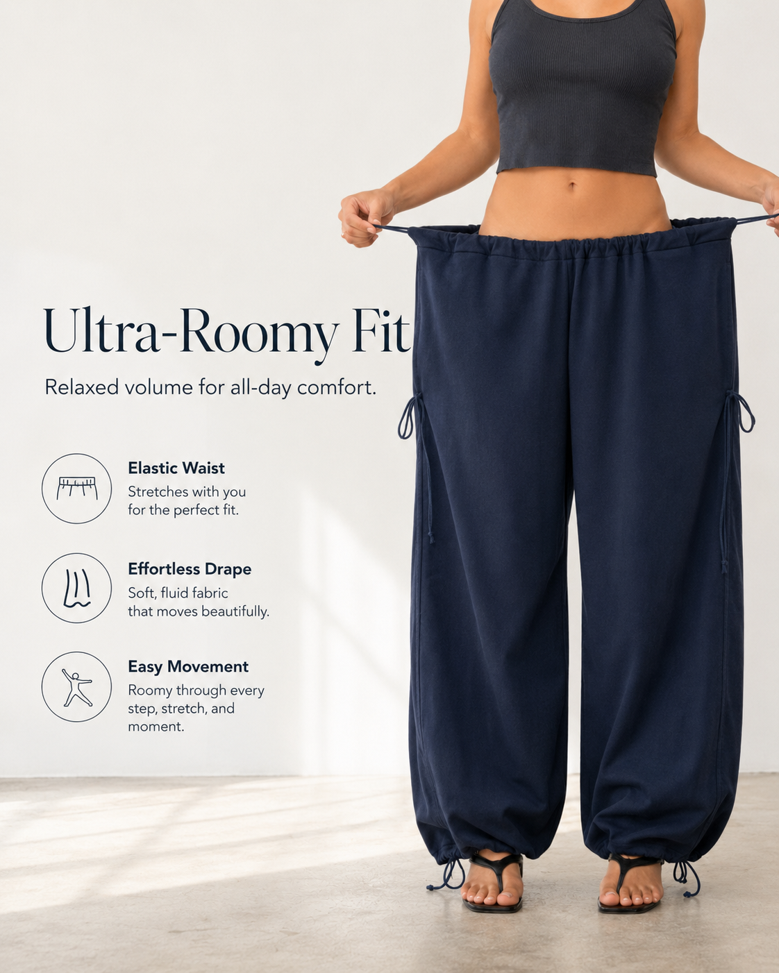 Style it your way oversized adjustable lounge pants