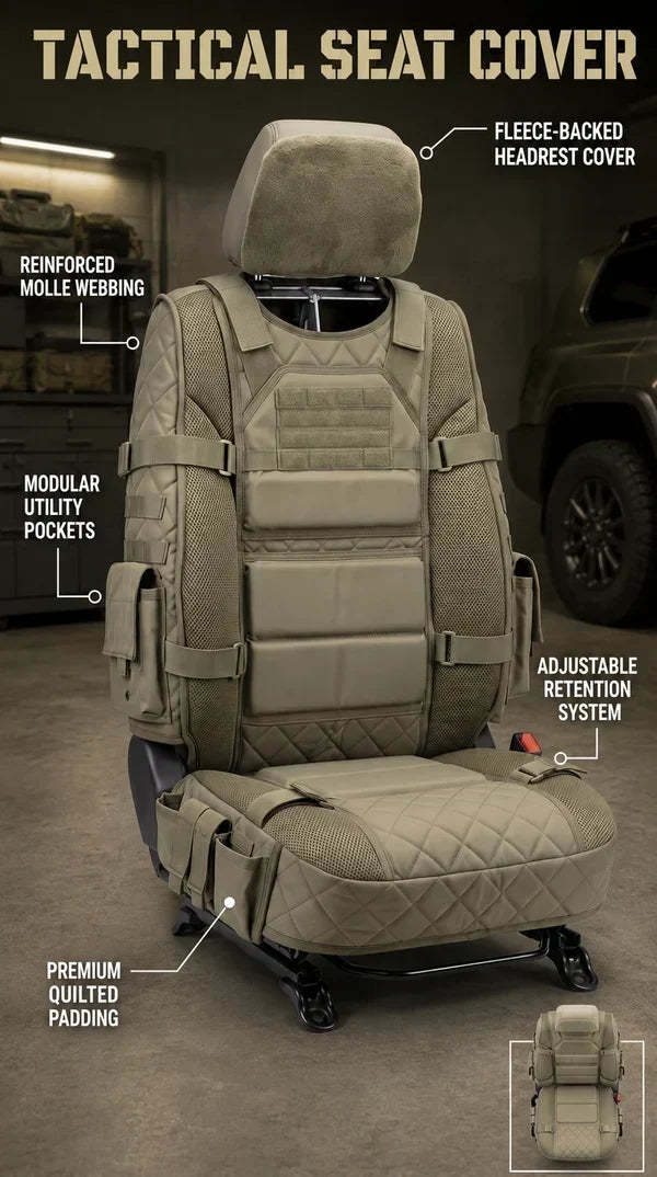 🚙Rugged MOLLE Truck Seat Cover – Tactical Storage, Seat Protection & Comfort