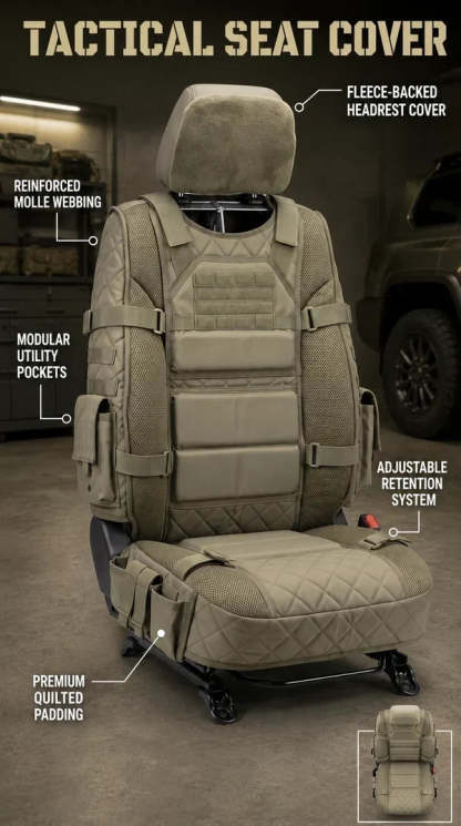 🚙Rugged MOLLE Truck Seat Cover – Tactical Storage, Seat Protection & Comfort