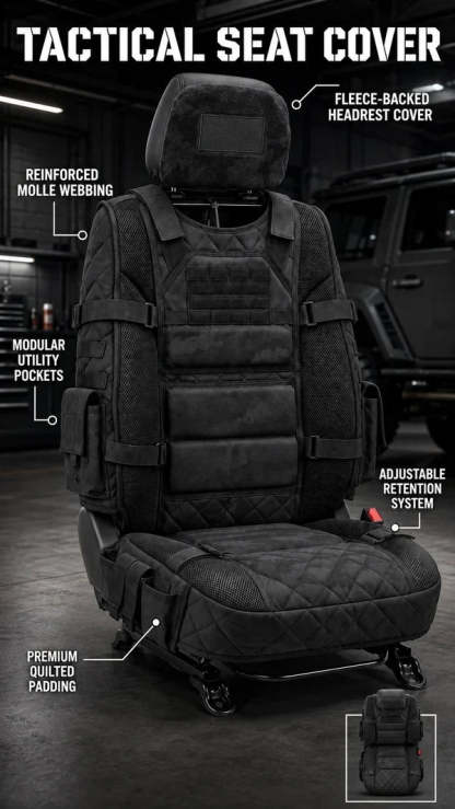 🚙Rugged MOLLE Truck Seat Cover – Tactical Storage, Seat Protection & Comfort