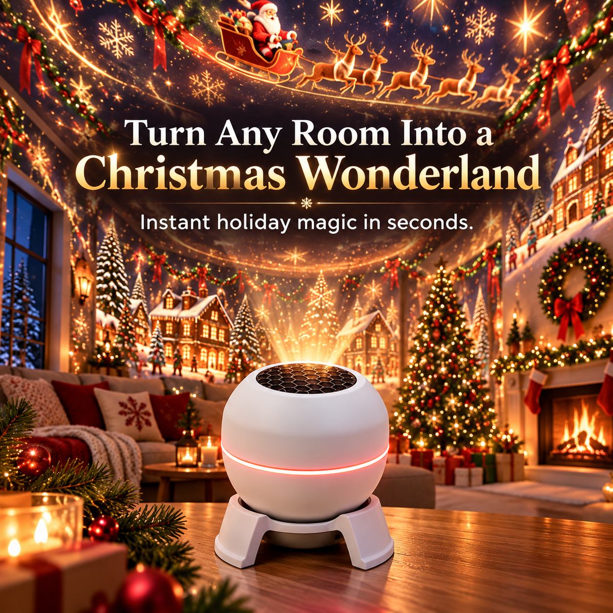 🎄 Magical Christmas Projection Night Light – Transform Any Room Into A Holiday Wonderland - 📌 Product Image Disclaimer