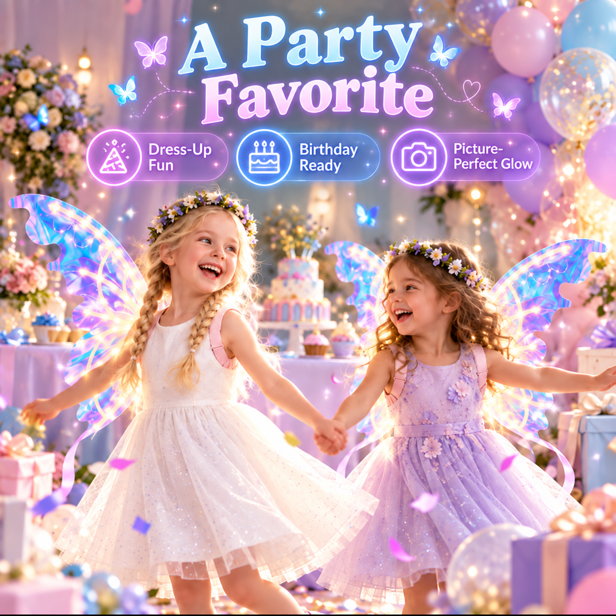 Light up butterfly costume wings for Halloween and stage performance