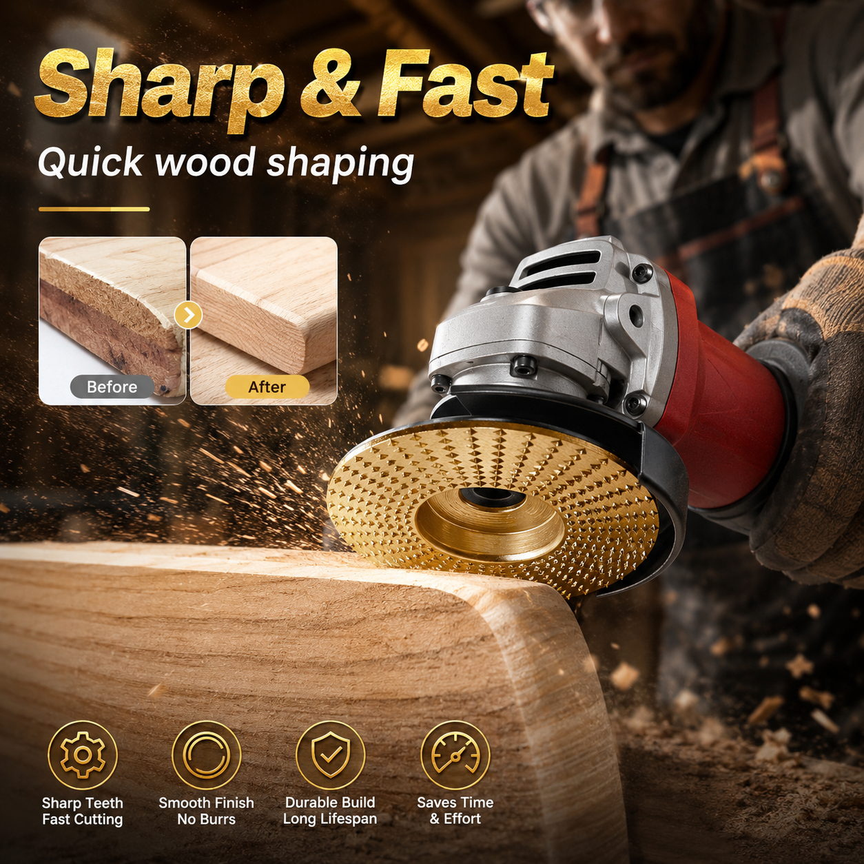 Woodworking carving process
