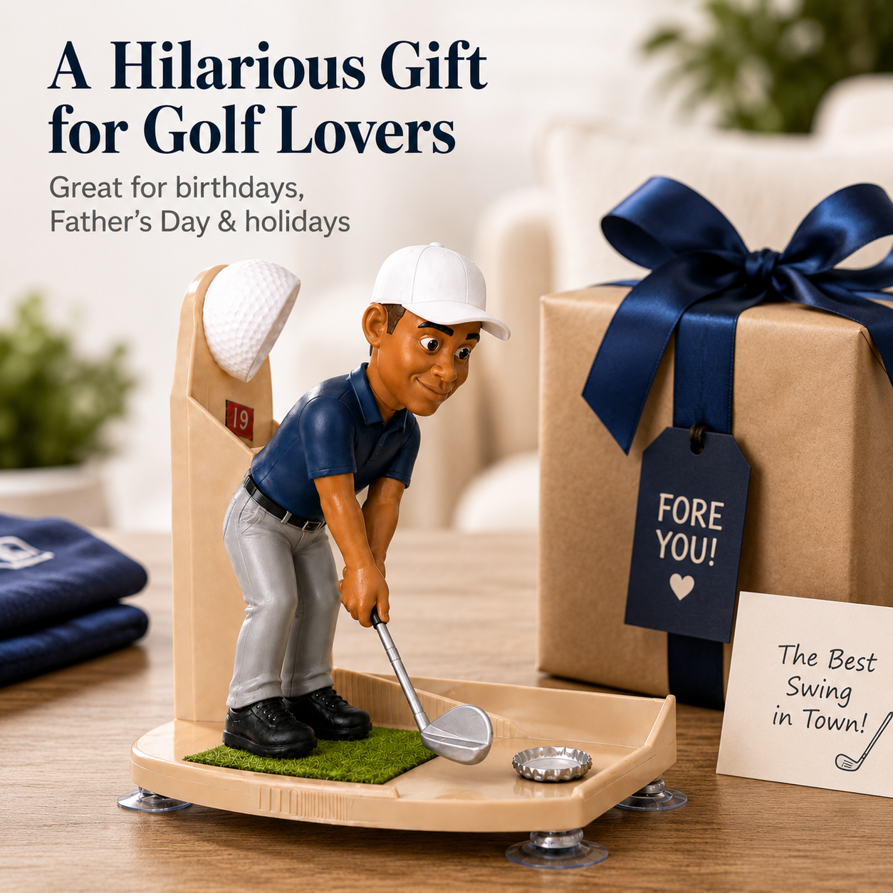 Funny golf bottle opener gift