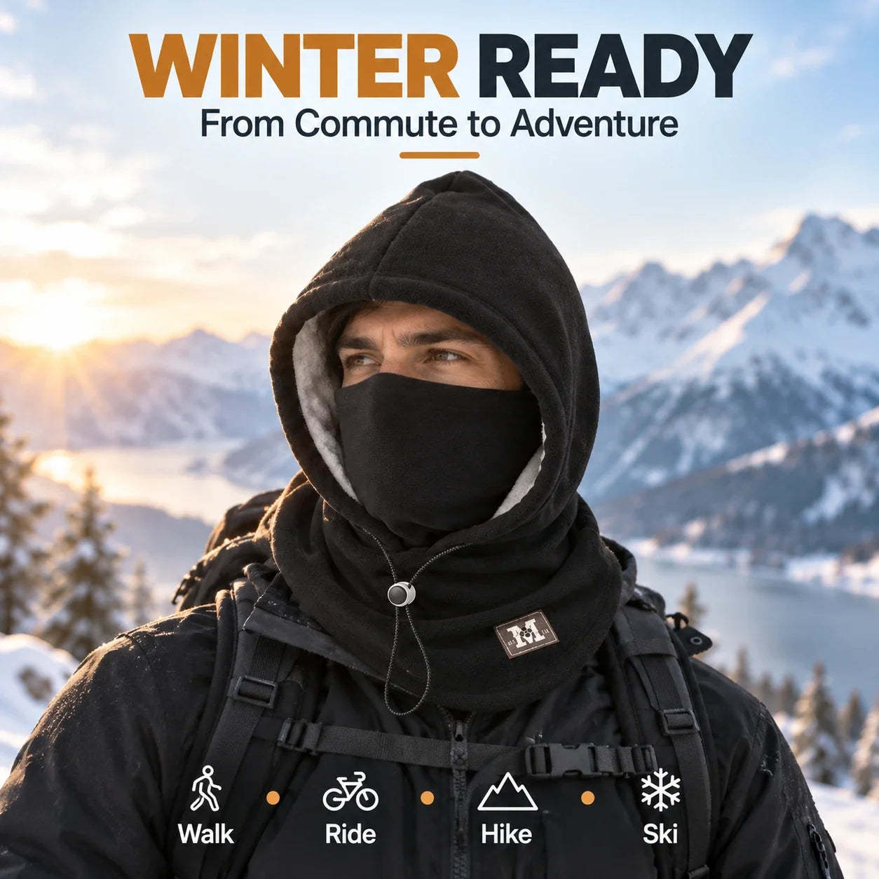 Winter Fleece Balaclava Hood – 3-in-1 Face & Neck Gaiter