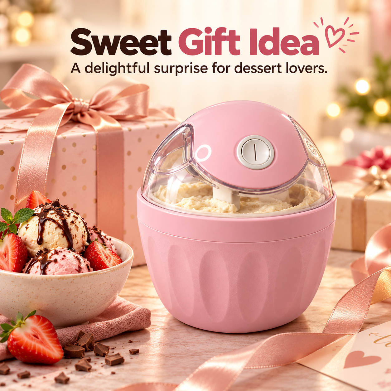 Mini ice cream maker sweet gift idea