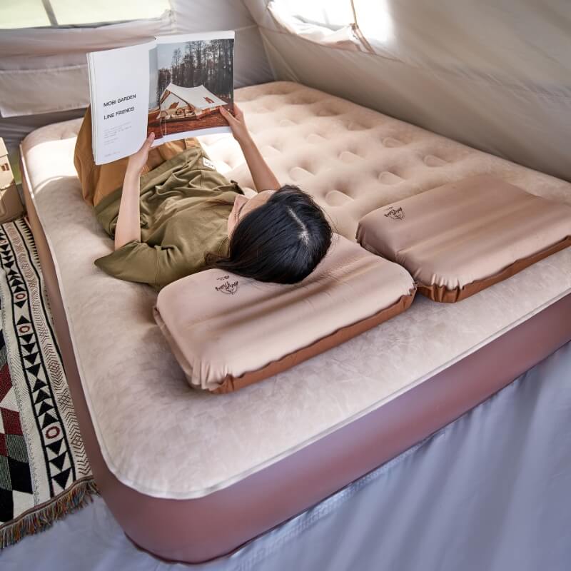 Cloud Sleep Inflatable Bedbuilt-In Pump Flocking 26