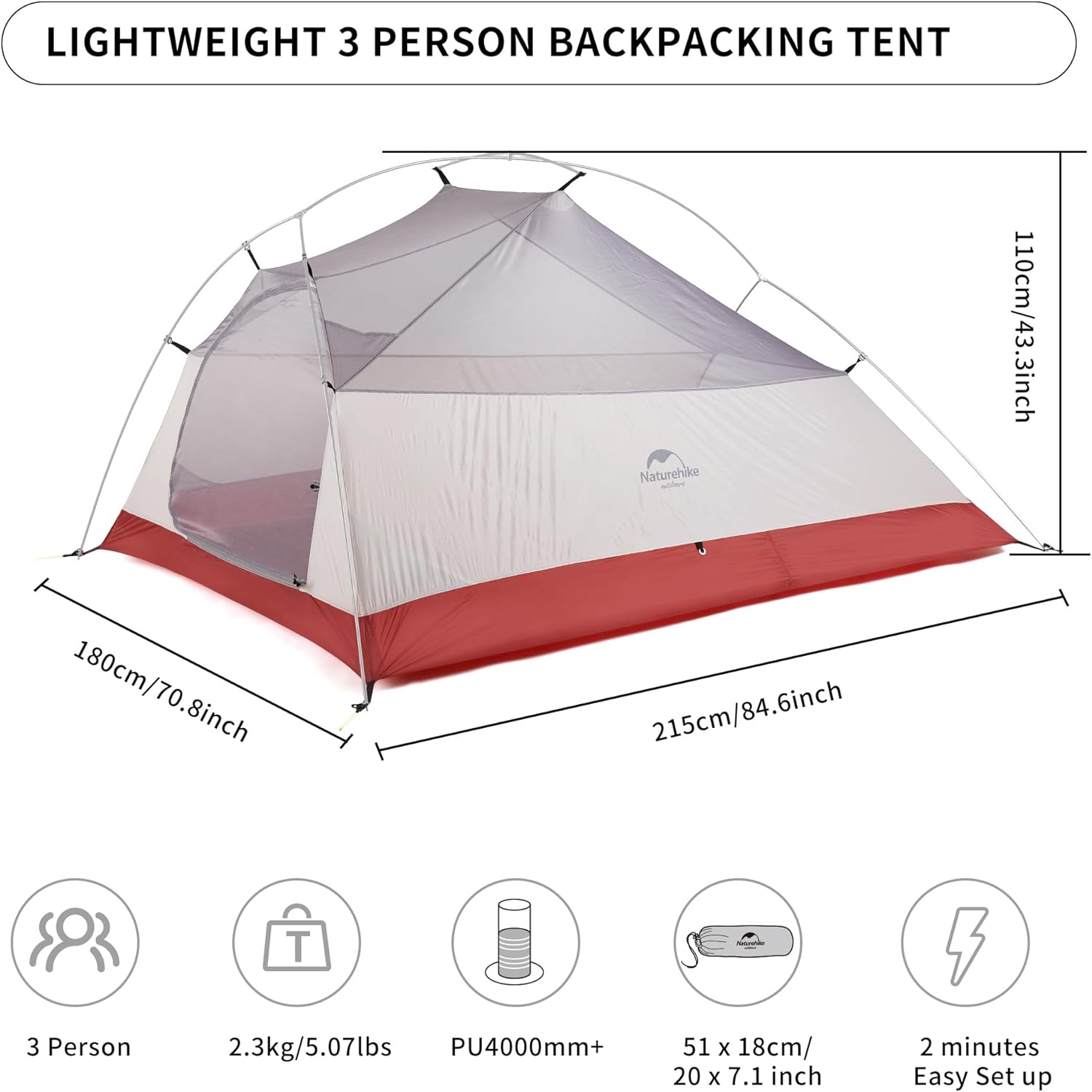 Cloud Up 3 Lightweight Backpacking Tent