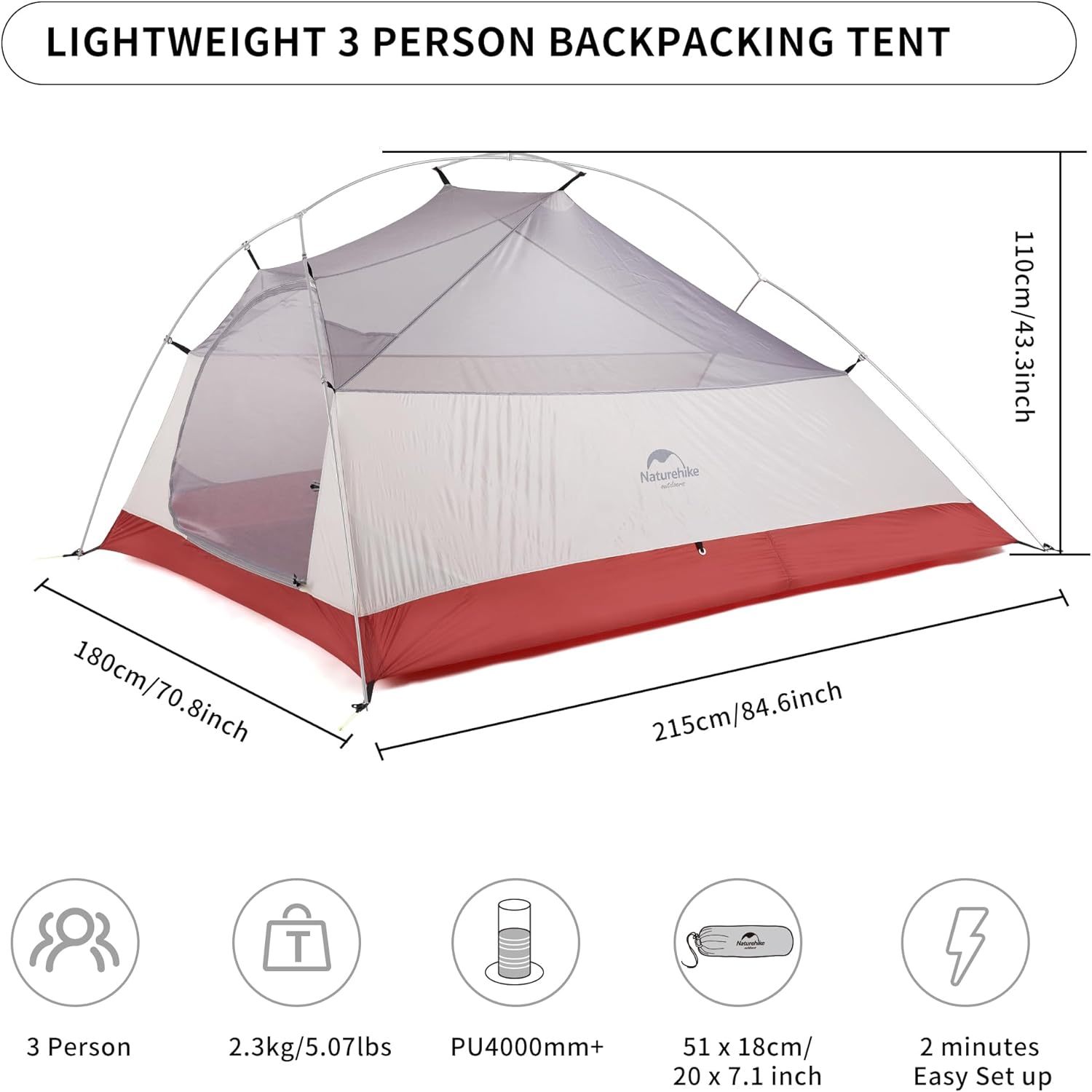 Cloud Up 3 Lightweight Backpacking Tent