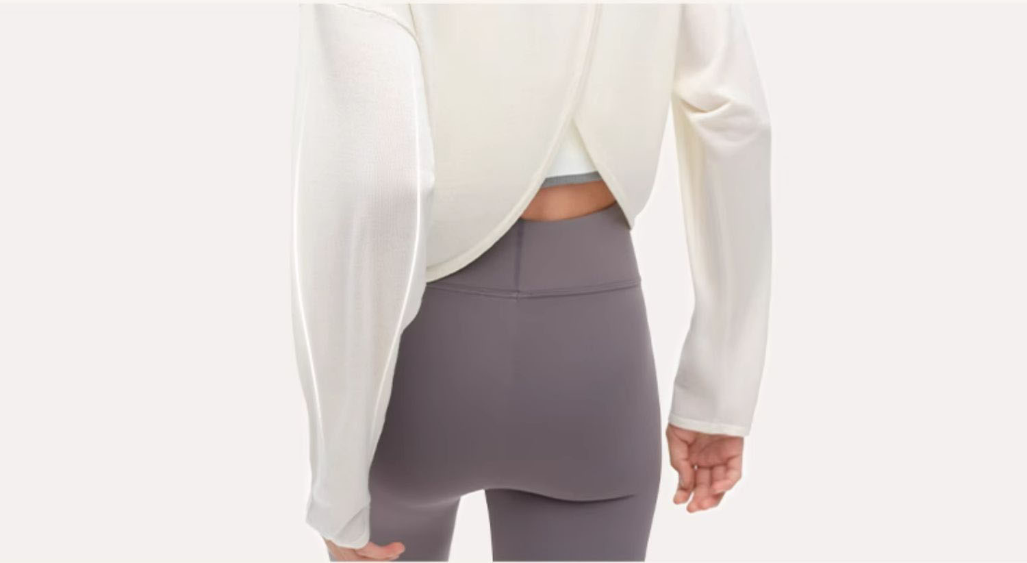 Silkblend Relaxed Fit Backless Long Sleeve Top