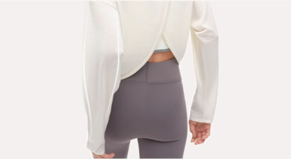 Silkblend Relaxed Fit Backless Long Sleeve Top