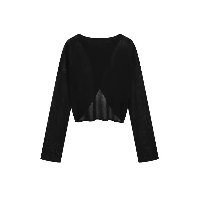 Silkblend Relaxed Fit Backless Long Sleeve Top