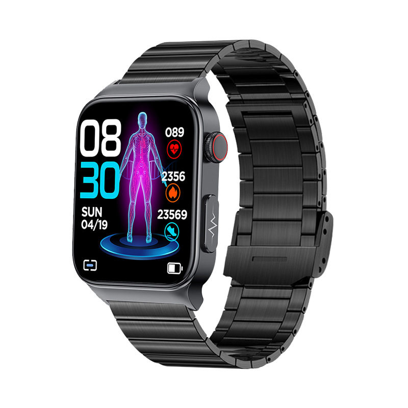 ECG Smart Watch with Blood Pressure Monitor Body Temperature Blood Glu
