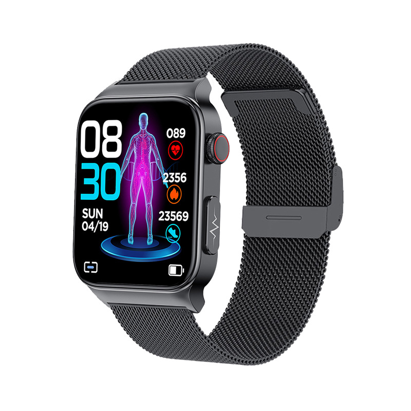 ECG Smart Watch with Blood Pressure Monitor Body Temperature Blood Glu