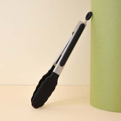 Food Tongs 9" | Scalloped Silicone Tips | Dalstrong ©