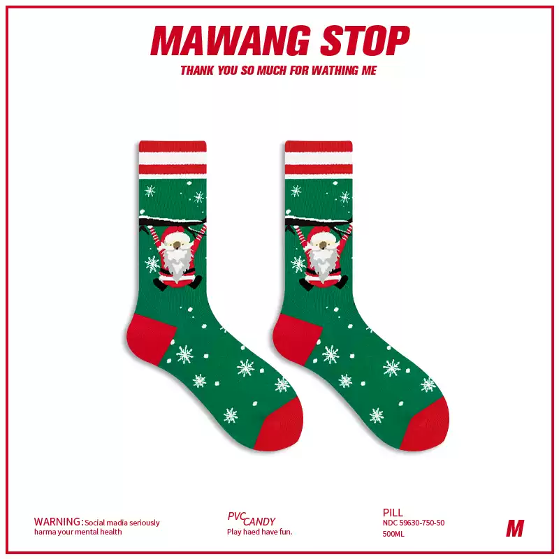 Snowflake Holiday Giftable Crew Socks