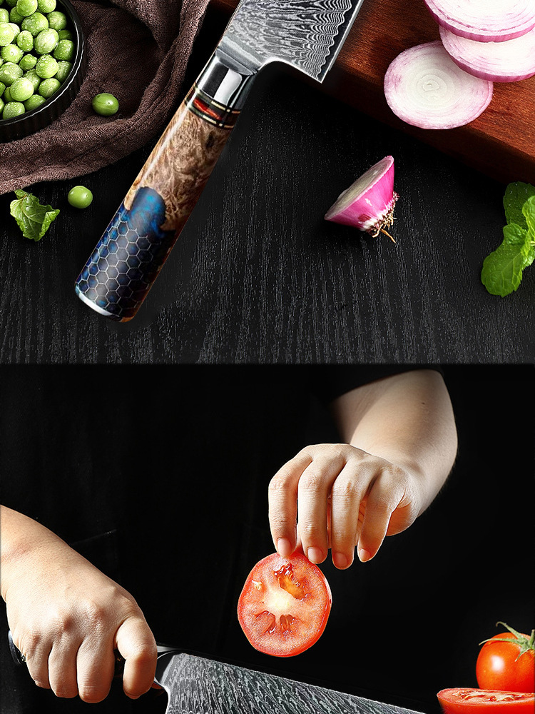 Hanikamu VG10 Damascus Chef Knife Set