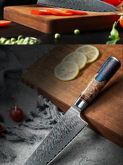 Hanikamu VG10 Damascus Chef Knife Set