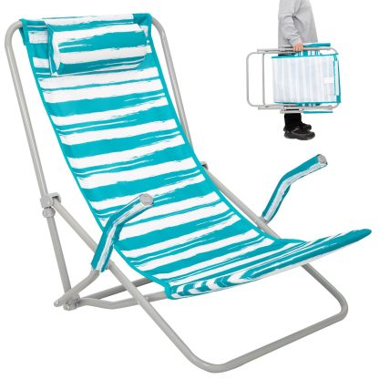 WEJOY High Back Beach Chair With Padded Headrest