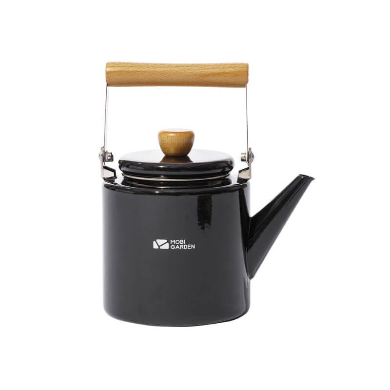 Huanyan Vintage Enamel Teapot - 1.2L Retro Tea Kettle for Stovetop & Camping | Durable Porcelain-on-Steel Teapot | Non-Toxic & High-Temperature Resistant