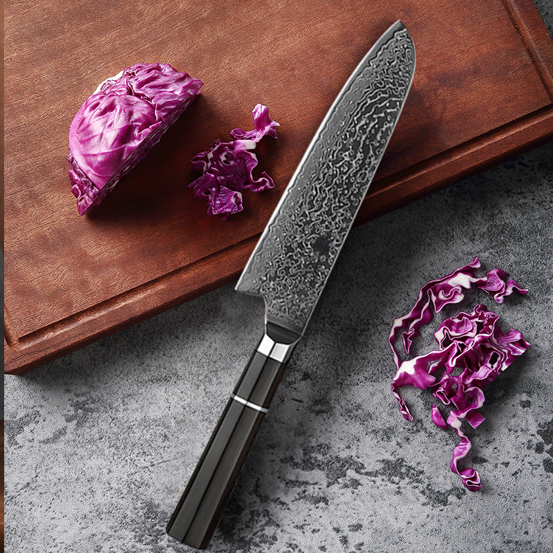 Ittetsu AUS10 Spiral Damascus 7" Santoku