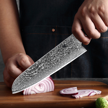 Ittetsu AUS10 Spiral Damascus 7" Santoku
